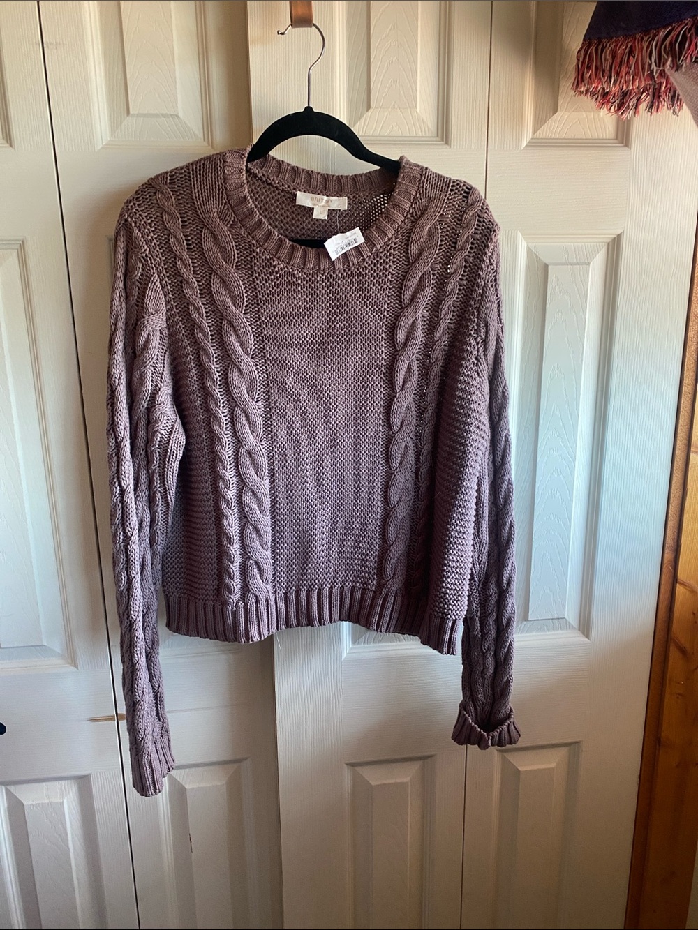 Brit NY NWT Cable Knit Crewneck Oversized Sweater